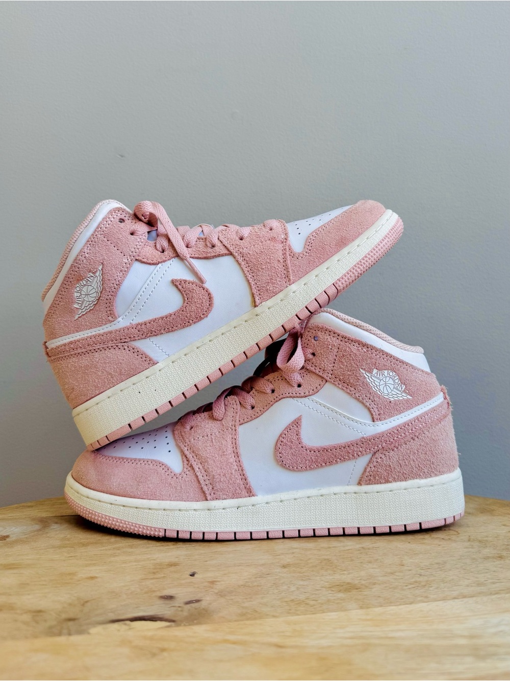 ✨ Jordan 1 Mid ‘Legend Pink’ Suede Sneakers - Girls Size 6.5Y / Women’s 8 ✨